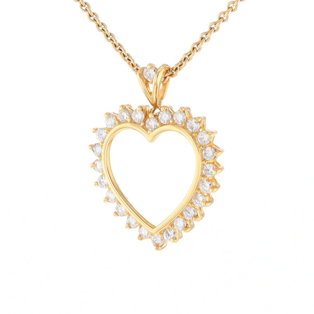 Diamond Halo Heart Pendant