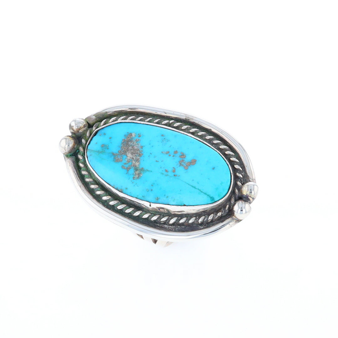 Long Oval Turquoise Ring