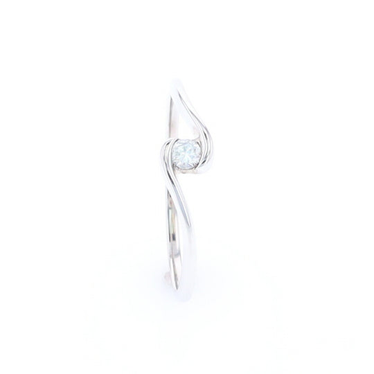 White Gold Wrap Solitaire Ring