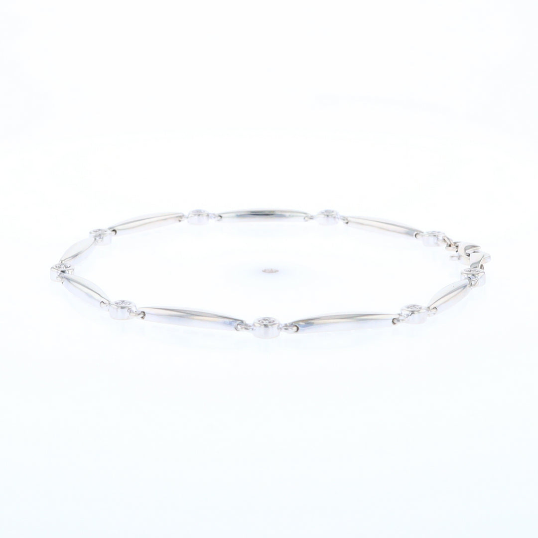 Elongated Link Diamond Bracelet