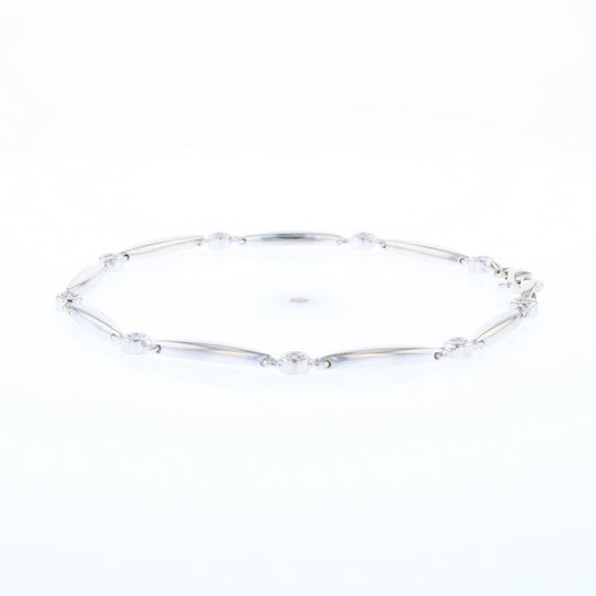 Elongated Link Diamond Bracelet