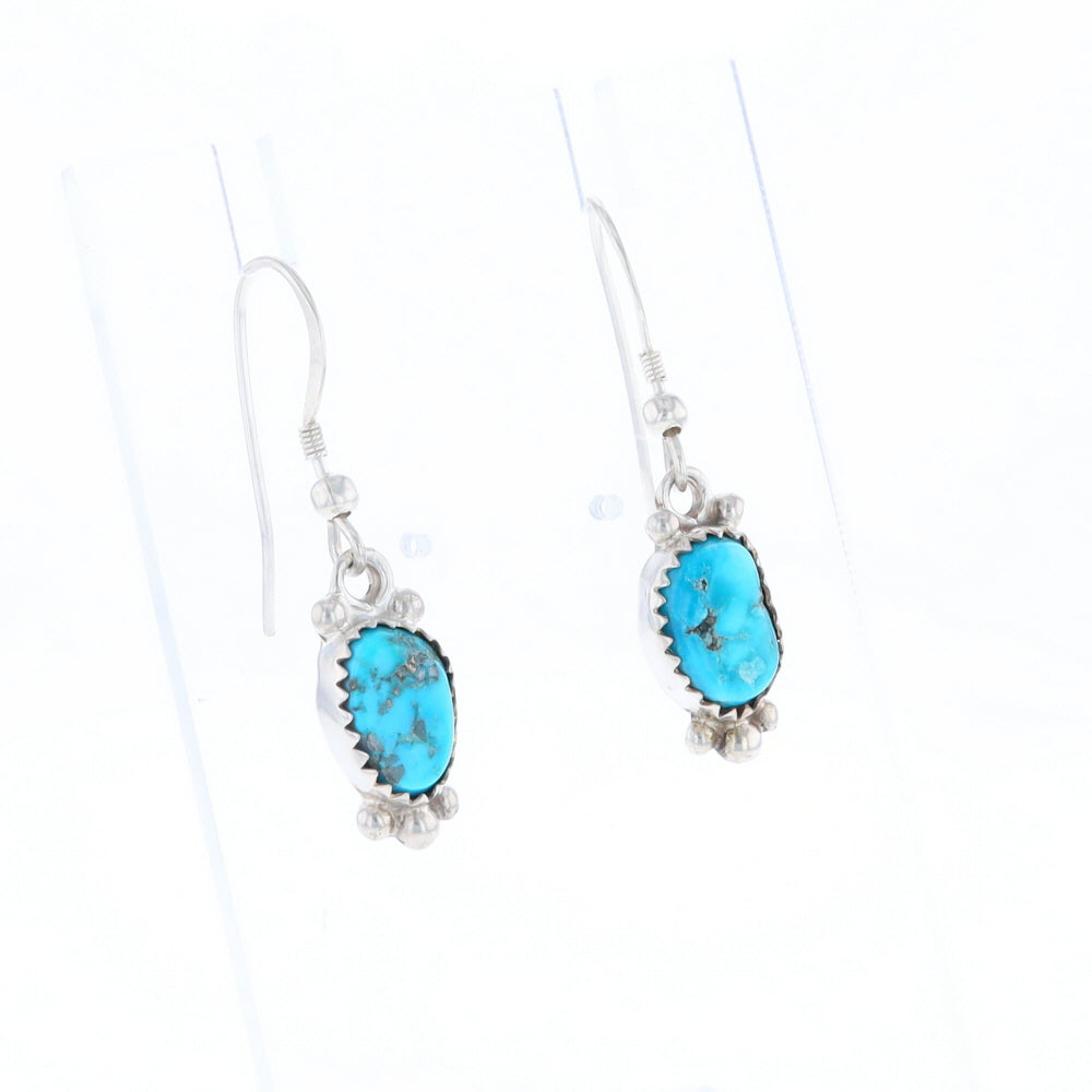 Native Dangle Turquoise Bead Earrings