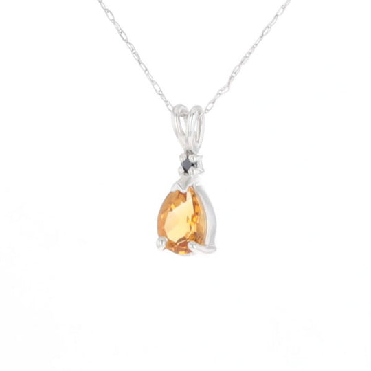 Citrine Pear Pendant