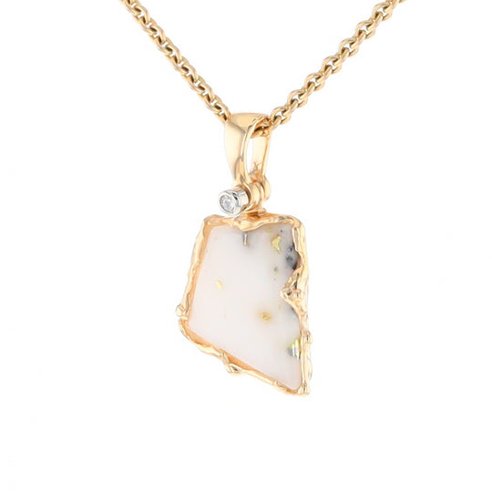 Gold Quartz Freeform Pendant (G2)