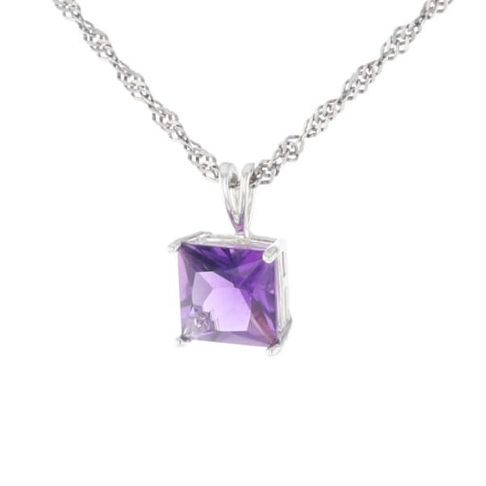 Amethyst Solitaire Pendant