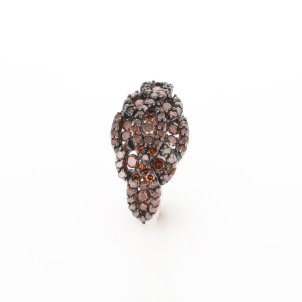 Knot Cluster Orange Diamond Ring