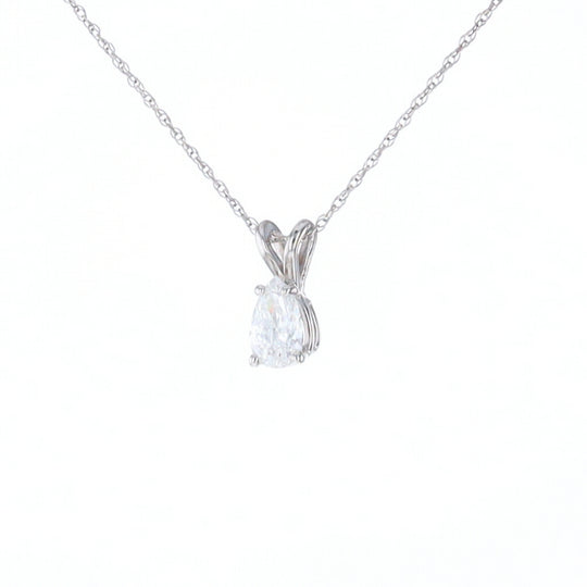 Pear Diamond Solitaire Pendant