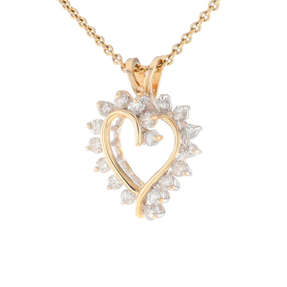 Open Heart Diamond Pendant