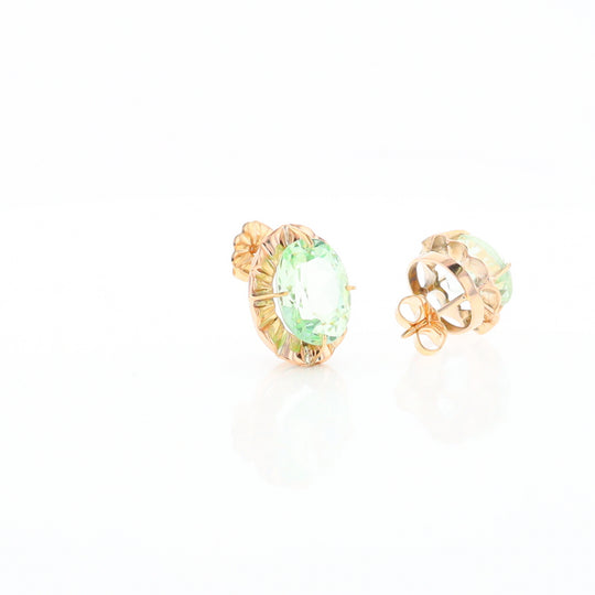 Vintage Green Glass Earrings