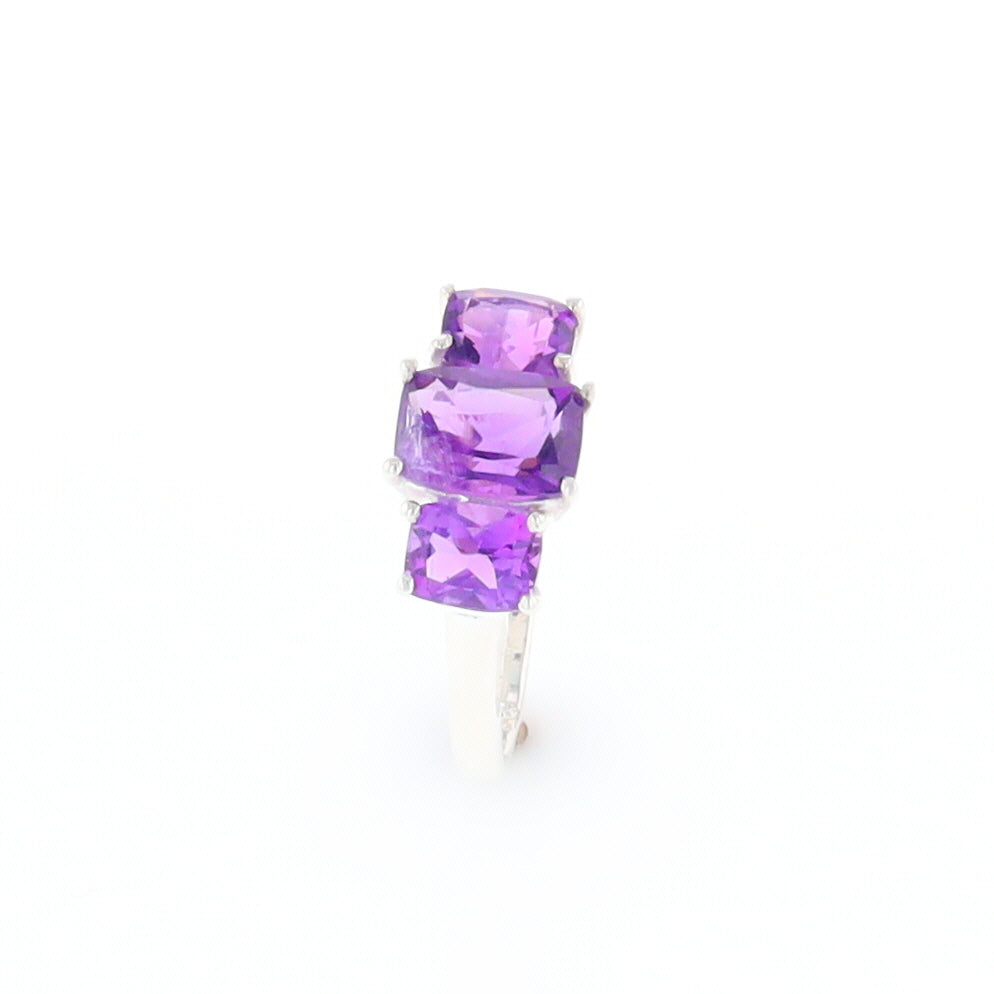 3-Stone Amethyst Ring