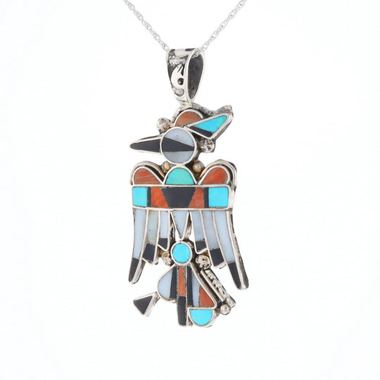 Native Multi-Stone Thunderbird Pendant