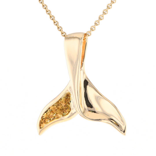 Whale Tail Necklaces Natural Nuggets Inlaid Sea Life Pendant