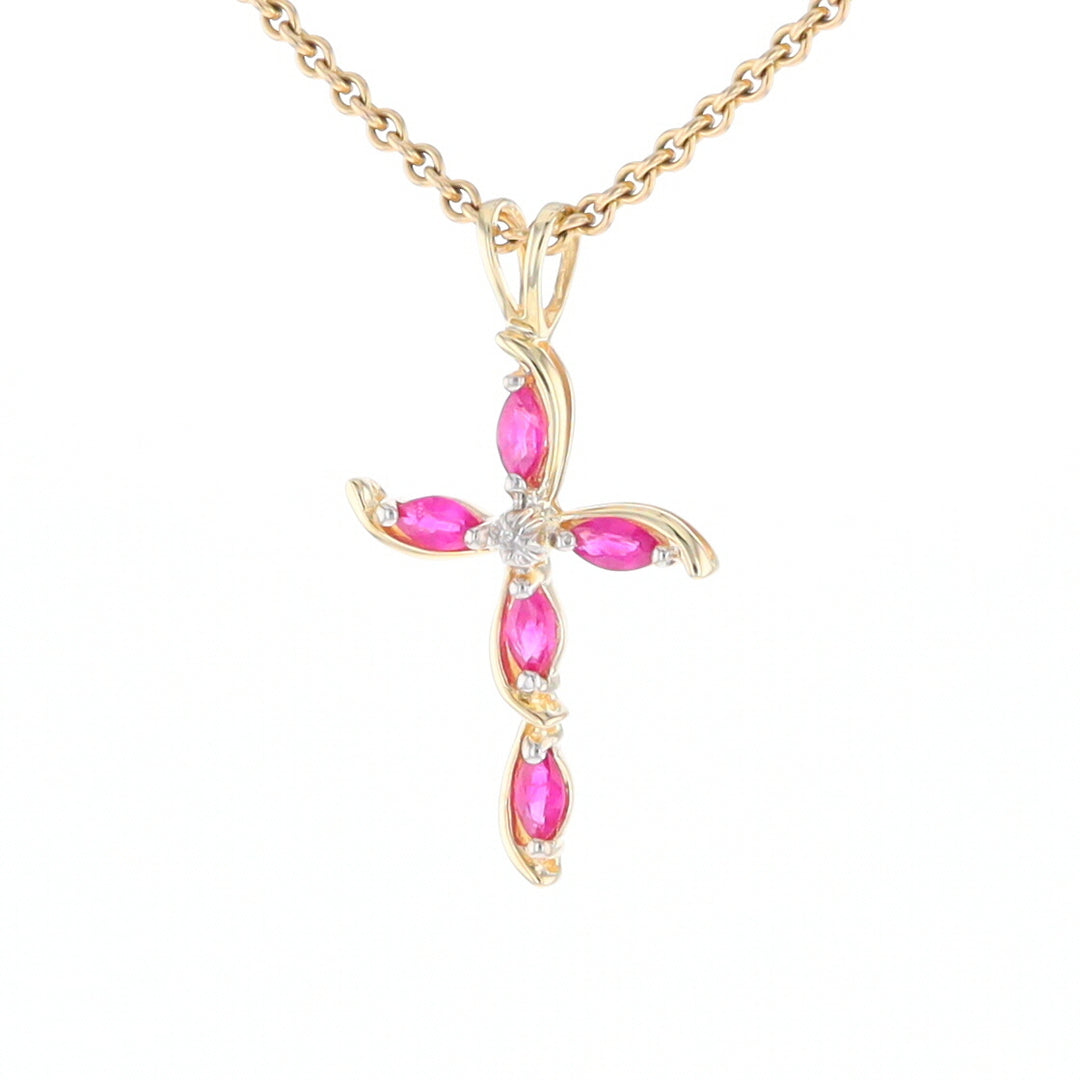 Marquise Ruby Cross