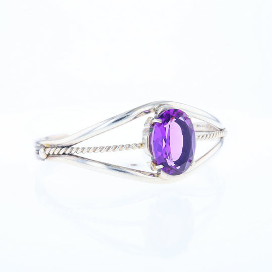 Twisted Amethyst Cuff Bracelet