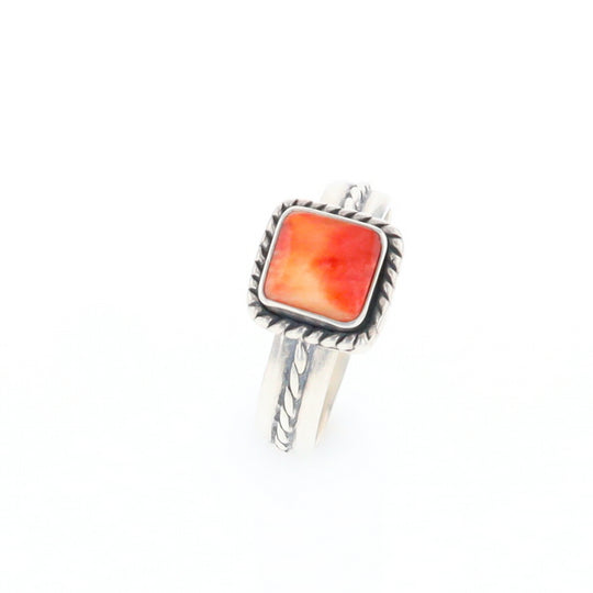 Braided Square Spiny Oyster Ring