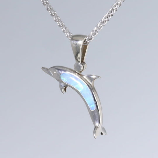 Opal Pendant Inlaid Sea Life Dolphin
