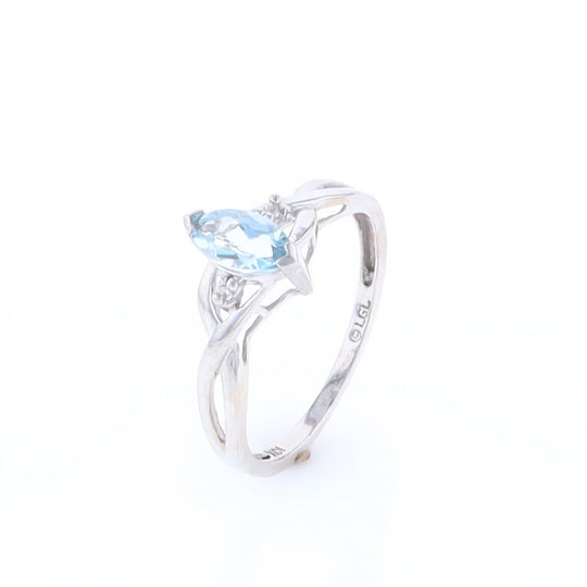 Marquise Blue Topaz Ring