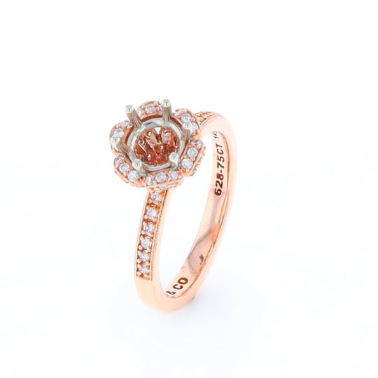 Semi-Mount Flower Engagement Ring