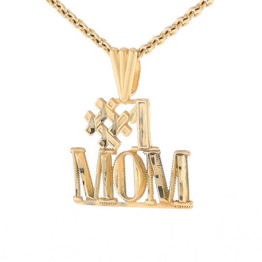 Yellow Gold #1 Mom Pendant