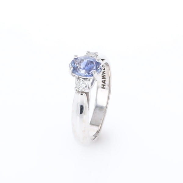 Ceylon Sapphire 3-Stone Trellis Ring