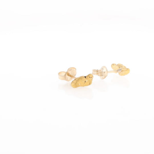 Natural Gold Nugget Stud Earrings