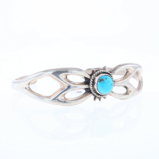 Native Silver Turquoise Butterfly Cuff Bracelet