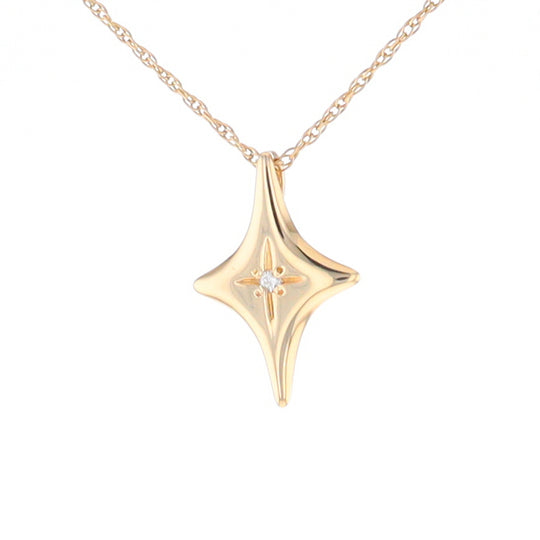 North Star Pendant Diamond Solitaire