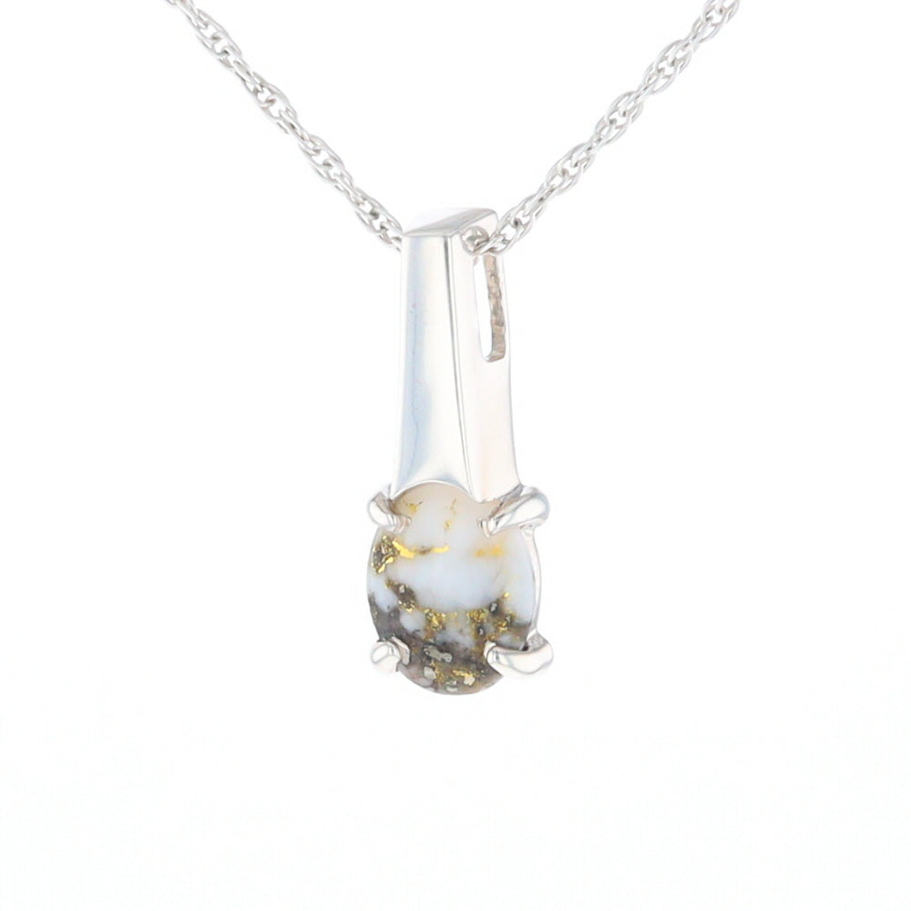 Gold Quartz Cabochon Pendant