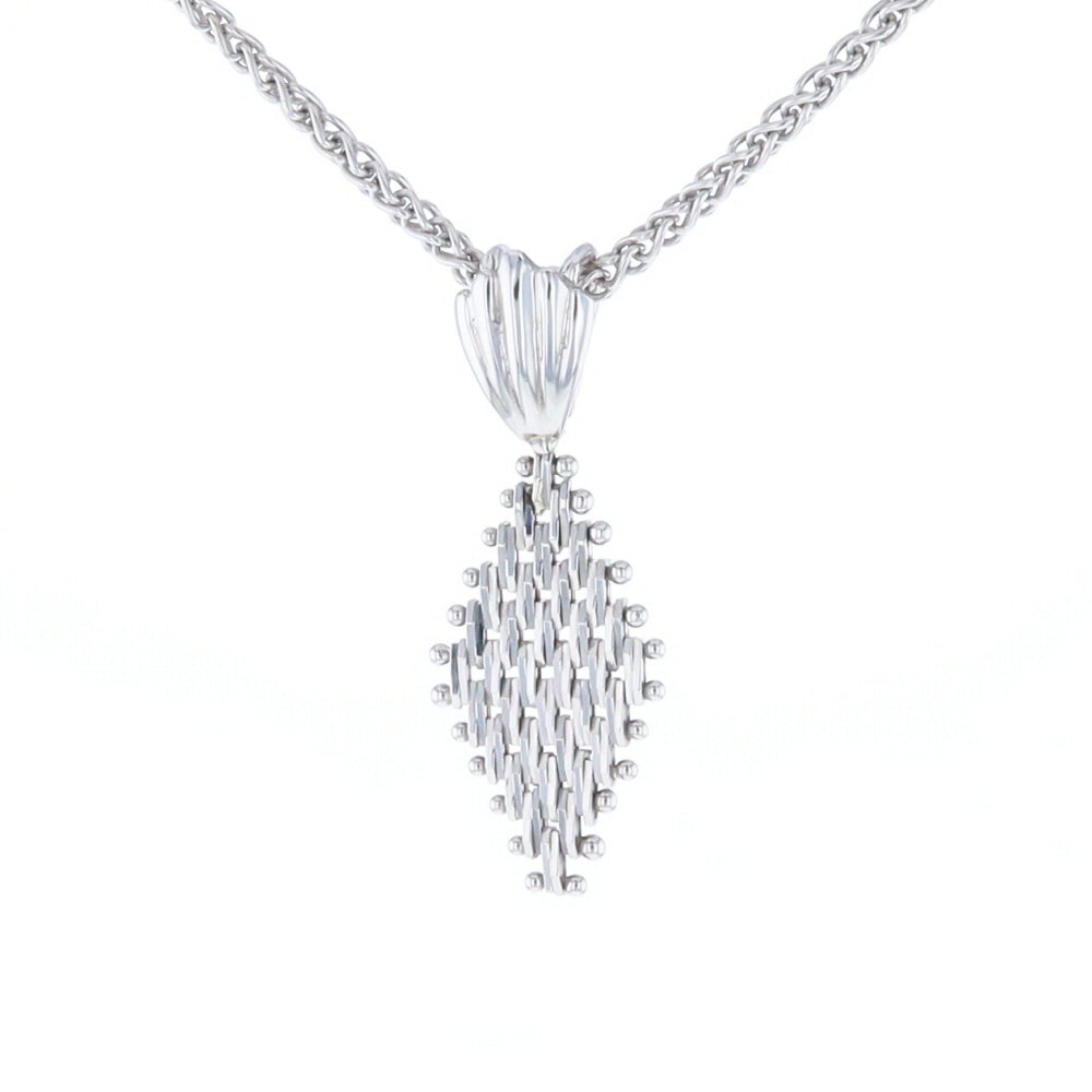 Woven White Gold Pendant