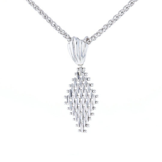 Woven White Gold Pendant