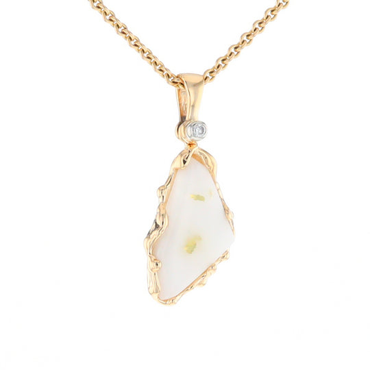 Gold Quartz Freeform Pendant (G2)