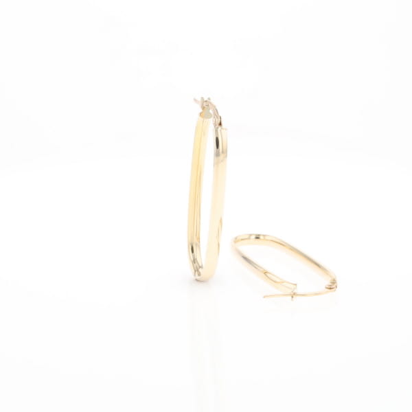 Flat Saddleback Hoop Earrings