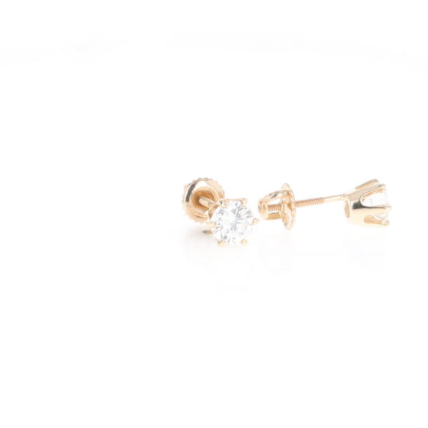 1.1ct 6-Prong Round Diamond Solitaire Studs