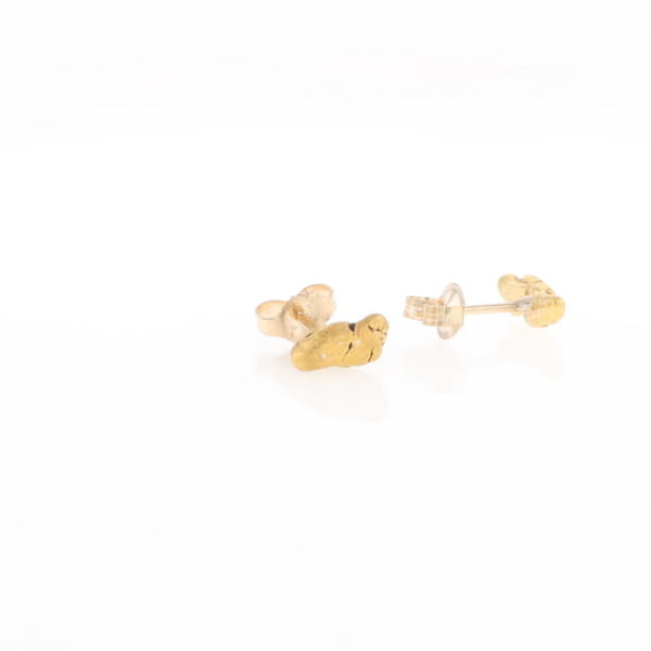 Natural Gold Nugget Stud Earrings