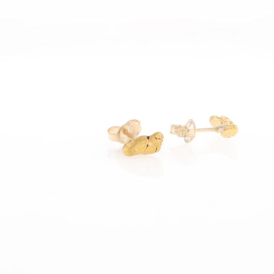 Natural Gold Nugget Stud Earrings