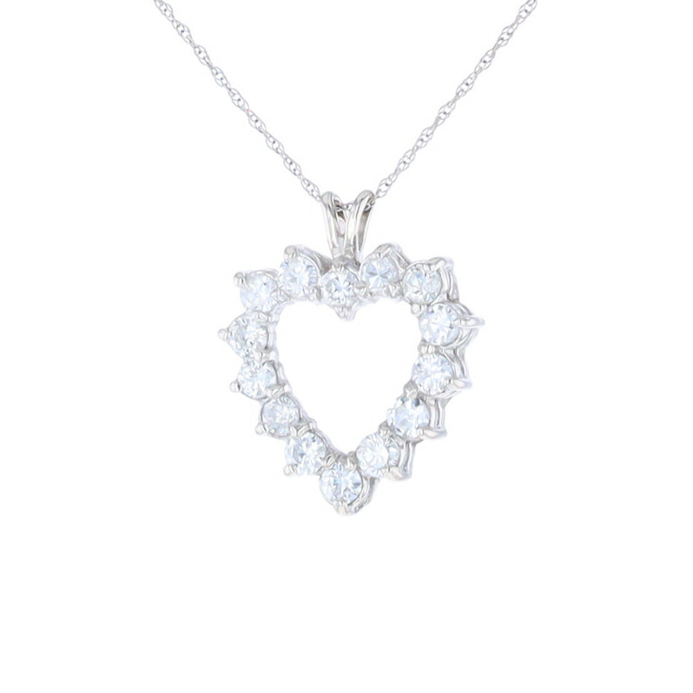 Open Heart Diamond Pendant