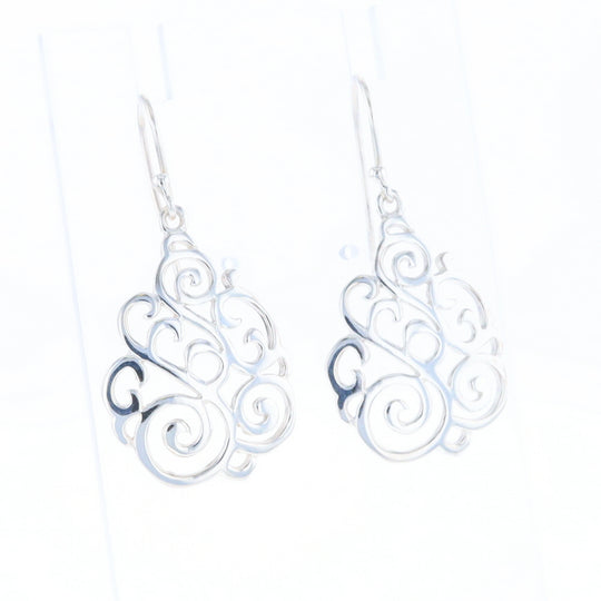 Drop Dangle Swirl Fishhook Earrings