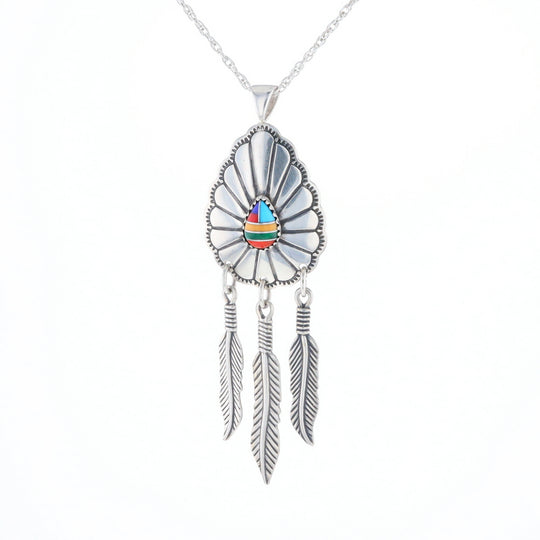 Native Feather Dangle Pendant