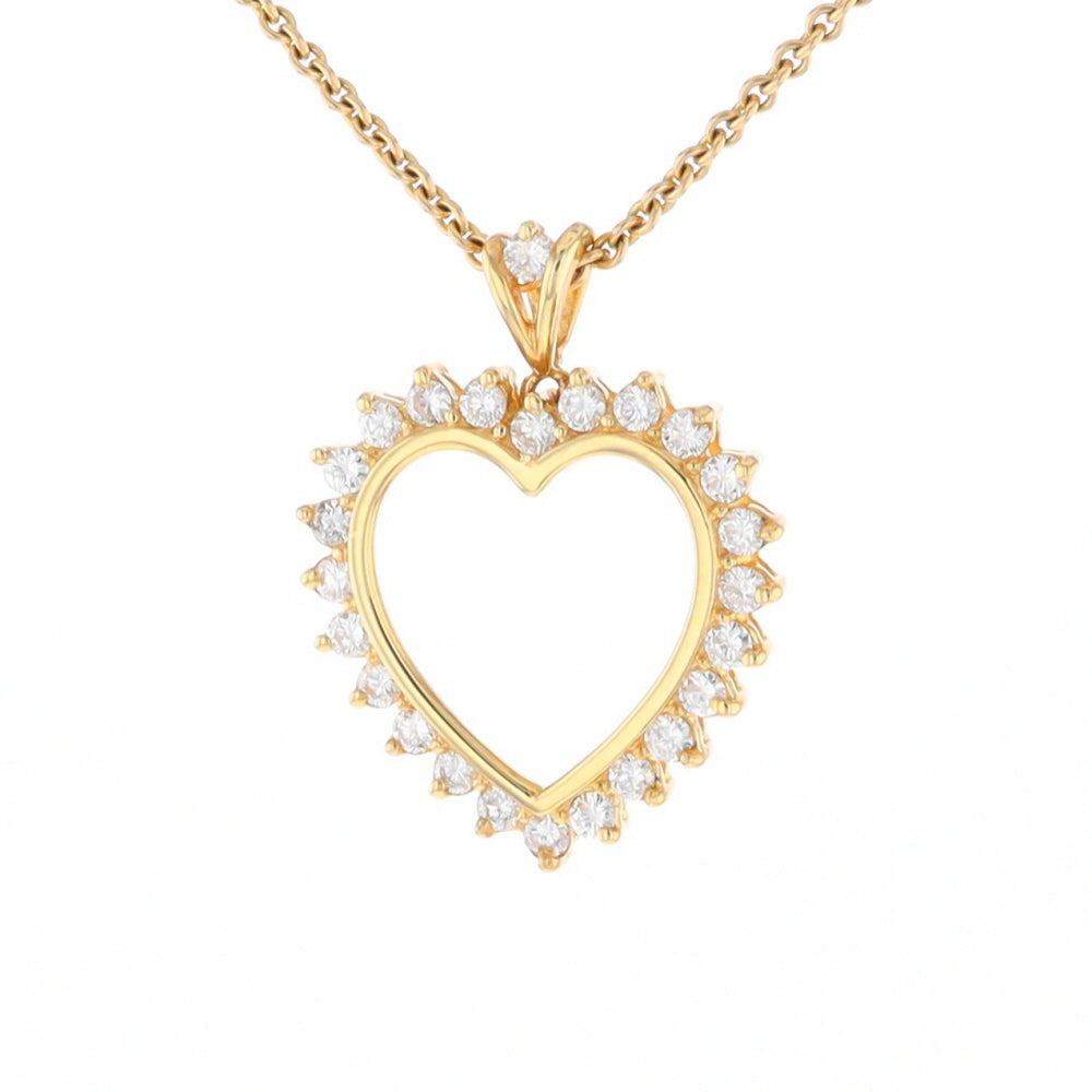 Diamond Halo Heart Pendant