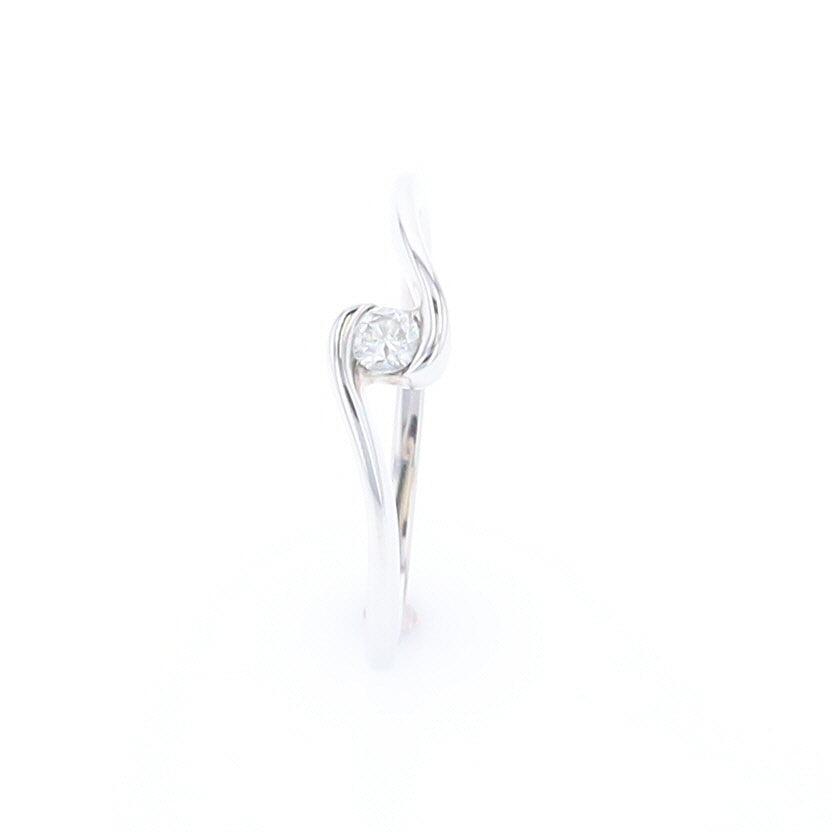 White Gold Wrap Solitaire Ring