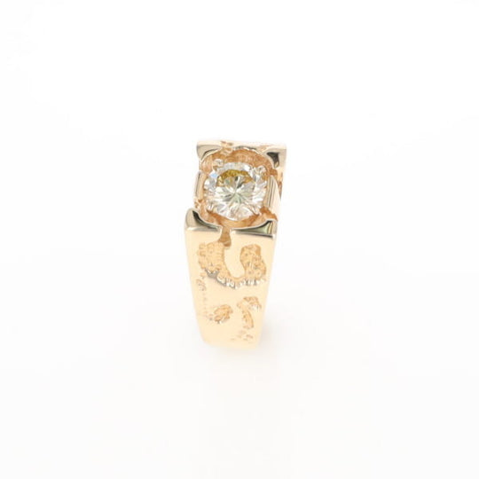 Men's Faux Nugget Style Diamond Ring