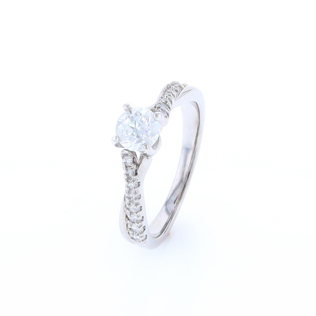 Diamond Twist Engagement Ring