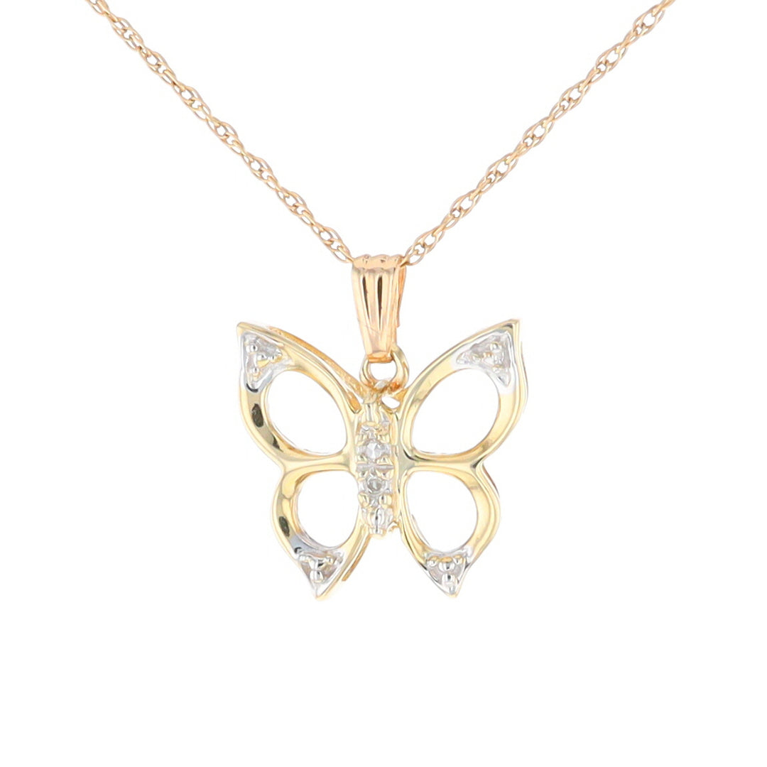 Diamond Butterfly Pendant