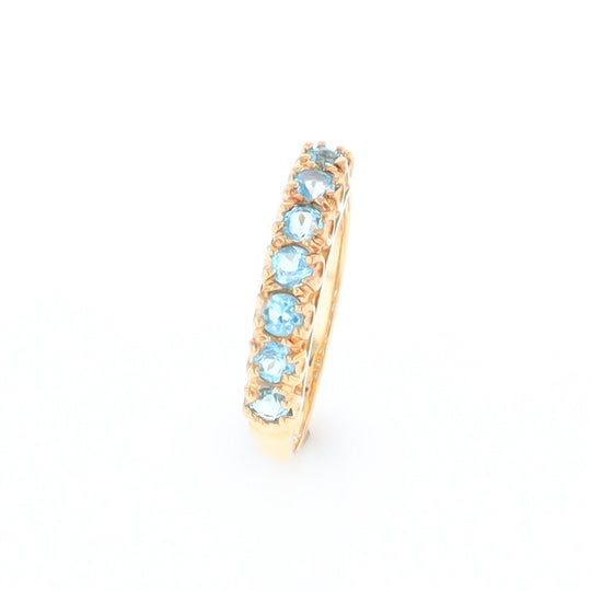 Round Blue Topaz Band