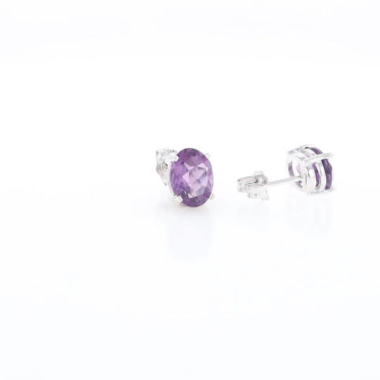 Amethyst Stud Earrings