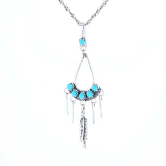 Native Turquoise Dangle Pendant