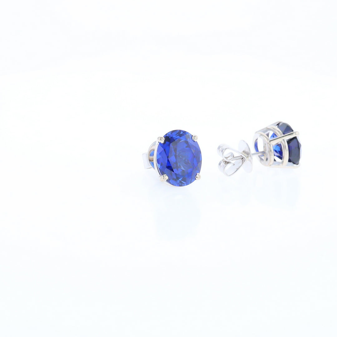 Imitation Sapphire Stud Earrings