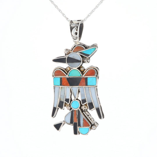 Native Multi-Stone Thunderbird Pendant