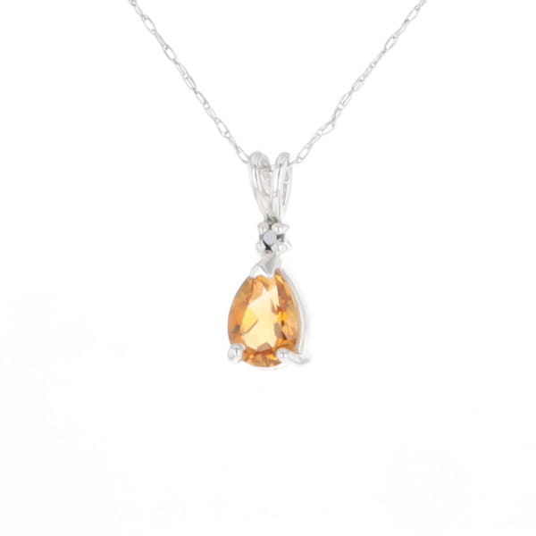 Citrine Pear Pendant
