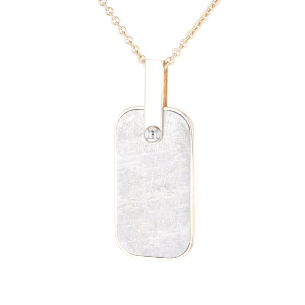 Meteorite Reversible Dog Tag Pendant